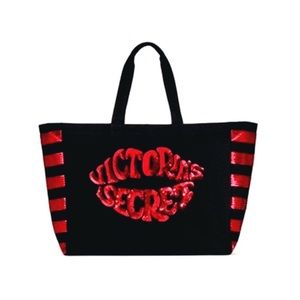 NWT Victoria’s Secret tote bag black red sequins